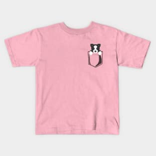 Pocket Border Collie Kids T-Shirt